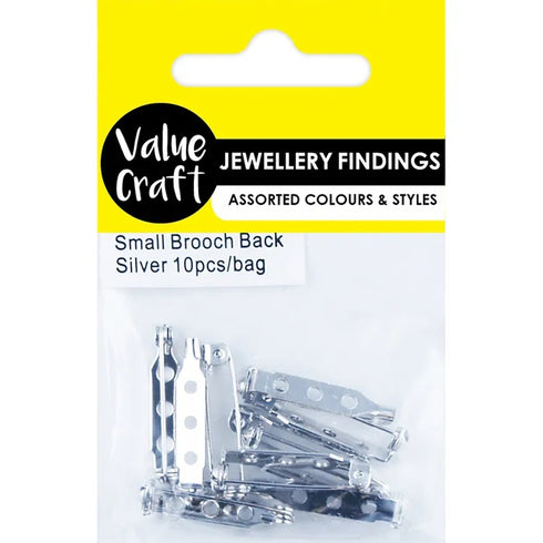 Silver Small Brooch Back Accessory